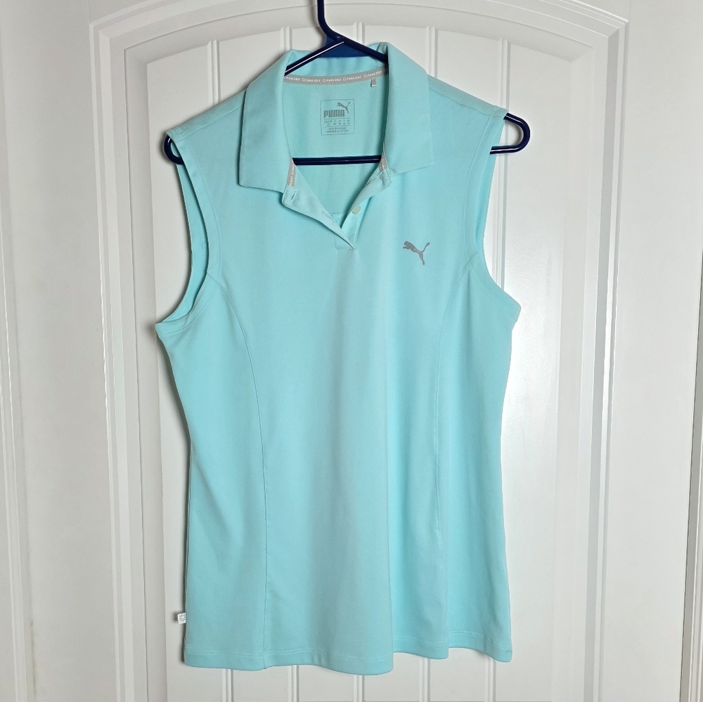 Women's Puma Sleeveless Golf Polo Top Size Large ⛳️